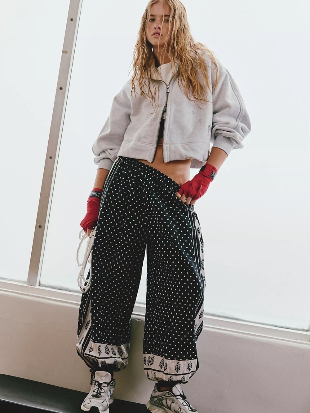 FP Movement On It Printed Balloon Pants NWT Size M - Picture 2 of 4